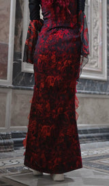 GOTHIC JACQUARD CHIFFON TAIL SKIRT sis label