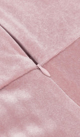 PINK LONG SLEEVE VELVET MINI DRESS styleofcb