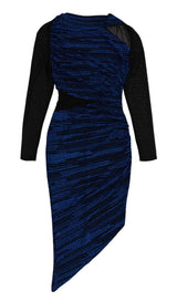 LONG SLEEVE BANDAGE DRESS IN NAVY BLUE bandage dress styleofcb