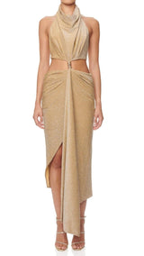 SPLIT MAXI DRESS IN PINK Dresses styleofcb XS BEIGE