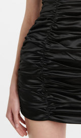 CRYSTAL STRAPLESS MINI DRESS IN BLACK Dresses styleofcb