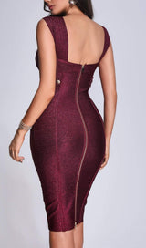 BANDAGE CUT OUT MIDI DRESS IN PINK styleofcb