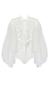 LONG SLEEVE MESH TOP Dresses styleofcb