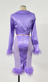 FEATHER TWO PIECE SET IN PURPLE styleofcb