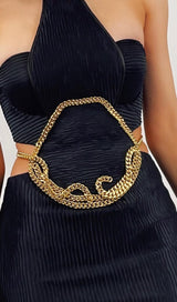 HALTER CHAIN MAXI DRESS IN BLACK styleofcb