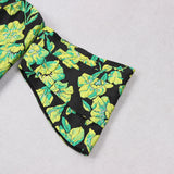 JACQUARD STRAPLESS MIDI DRESS IN GREEN Dresses styleofcb