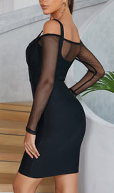 TULLE HIP WRAP DRESS IN BLACK styleofcb