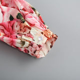 FLORAL PRINT ONE SHOULDER MAXI DRESS styleofcb