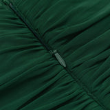 RUCHED MIDI DRESS IN GREEN styleofcb