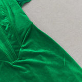 OFF SHOULDER CORSET MIDI DRESS IN GREEN styleofcb