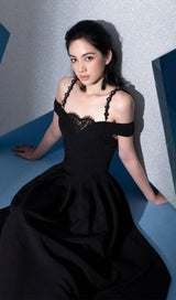 BANDAGE BACKLESS MAXI DRESS IN BLACK Dresses styleofcb