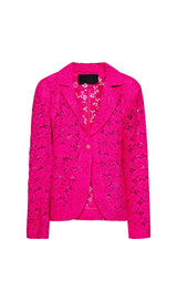 FLORAL-EMBROIDERED LACE TWO-PIECE SUIT IN PINK DRESS STYLE OF CB