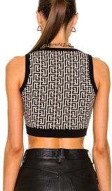 JACQUARD TWO PIECE SET IN GRAY Clothing styleofcb