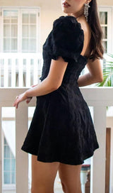 DIAMOND FLORAL BACKLESS MINI DRESS IN BLACK Dresses styleofcb