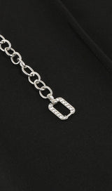 SNAKE BUCKLE WAISTBAND SUIT IN BLACK styleofcb