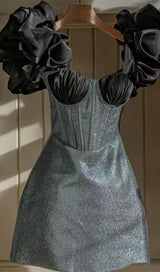 FISHBONE CORSET MINI DRESS Dresses styleofcb S GREY