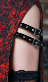 JACQUARD QIPAO ROMANTIC GOTH THIGH-HIGH SLIT DRESS sis label