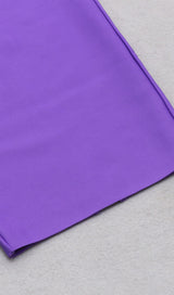 GAUZE IRREGULAR FISH BONE FANNY BELT HIP DRESS IN PURPLE styleofcb