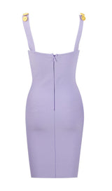 Purple Orange Bandage Mini Dress Dresses styleofcb