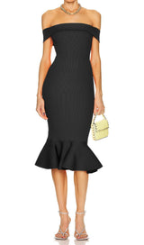 BODYCON STRAPLESS MIDI DRESS styleofcb