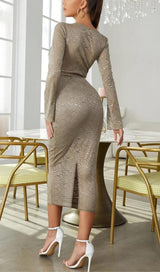 FLORAL LACE LONG SLEEVE MIDI DRESS Dressers styleofcb