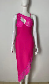 ONE SHOULDER BANDAGE DRESS IN BLACK Dresses styleofcb XS RED