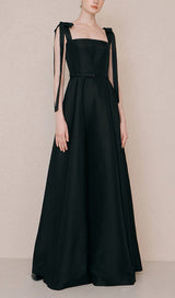 TIE SUSPENDER DRESS IN BLACK styleofcb