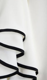 RUFFLED SLEEVE MINI DRESS IN WHITE DRESS STYLE OF CB