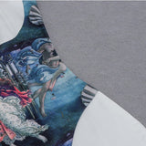 LACE SUSPENDER AND OIL PAINTING DRESS IN WHITE styleofcb