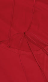 SLEEVELESS RUCHED MIDI DRESS IN RED Dresses styleofcb