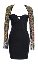 LONG SLEEVES BODYCON MINI DRESS styleofcb