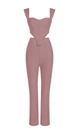 BANDAGE CUT OUT TWO PIECE SET styleofcb XS NUDE