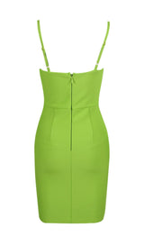 BANDAG MINI DRESS IN GREEN Dresses styleofcb