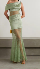 ONE SHOULDER LACE MAXI DRESS Dresses styleofcb