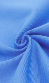 PUFF SLEEVE BODYCON MIDI DRESS IN BLUE Dresses styleofcb