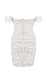 MESH HALTER BODYCON MINI DRESS styleofcb