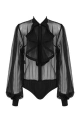 LONG SLEEVE MESH TOP Dresses styleofcb