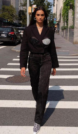 CROPPED OVERSIZED SPIRAL BLAZER styleofcb