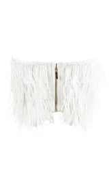 STRAPLESS FEATHER TOP Shirts & Tops styleofcb