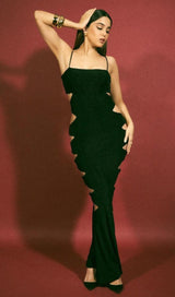 CUTOUT STRAPPY MAXI DRESS IN BLACK DRESS STYLE OF CB
