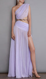 SPLIT MAXI DRESS IN LAVENDER styleofcb