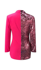 BARBIE POWDER STITCHED SEQUIN MINI DRESS styleofcb