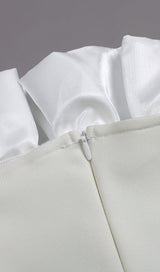 BANDAGE SOFT PLEATED MINI DRESS IN WHITE styleofcb