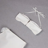 EMBELLISHED TOP WITH HIGH-LOW DRESS IN WHITE DRESS sis label