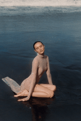 RHINESTONES MESH MINI DRESS IN NUDE DRESS sis label