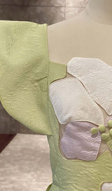 3D FLOWER BUTTERFLY SLEEVE MINI DRESS IN MINT DRESS STYLE OF CB