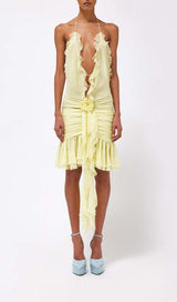 3D FLOWER MESH IRREGULAR MINI DRESS STYLE OF CB