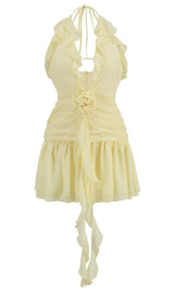 3D FLOWER MESH IRREGULAR MINI DRESS STYLE OF CB