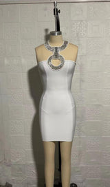 STRAPLESS MINI DRESS IN BLACK Dresses styleofcb XS WHITE