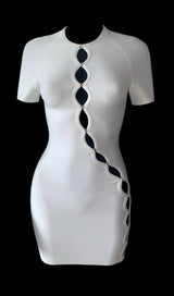 SHORT SLEEVE MINI DRESS IN WHITE Dresses styleofcb